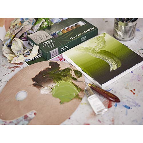 Winsor & Newton Winton Long Handle Brush (3 Pack) (Round 4, Filbert 6, Flat 8) - style: Pack of 3