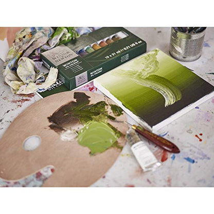 Winsor & Newton Winton Long Handle Brush (3 Pack) (Round 4, Filbert 6, Flat 8) - style: Pack of 3
