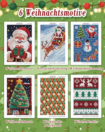 forever young Christmas Small Diamond Art Kits, 5x7 Inch Canvas - color: Christmas