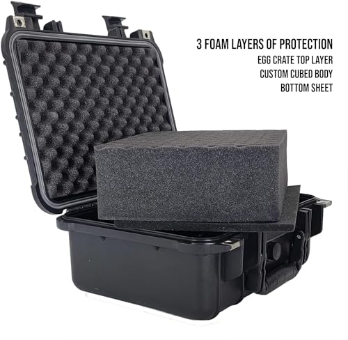 Flying Camel TSA Approved Hard Gun Camera Electronics Case with Foam, Water and Shock Proof