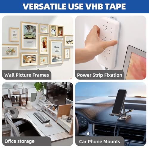 3M Double Sided Tape 2"×16.5ft, Heavy Duty Mounting Tape - size: 2in×16.5ft