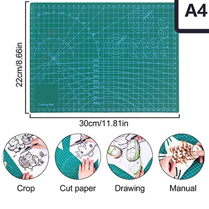 TORMEN Self-Healing Cutting Mat, Double-Sided Rotary Mat 11.81 in x8.66 in
