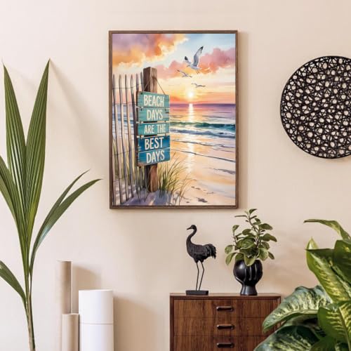 Beach scenery Diamond Art Kits for Adult Diamond Painting Kit for Beginner - color: DP04463