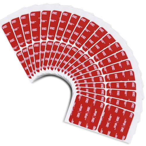 3M Double Sided Adhesive Pads 2''×2'' 40 Pcs Black Heavy Duty - color: Black, size: Square 2''