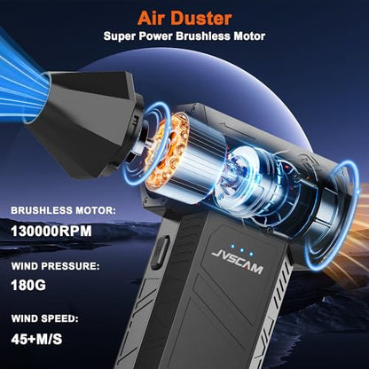 Compressed Air Duster-130000RPM Super Power Air Blower with Brushless Motor