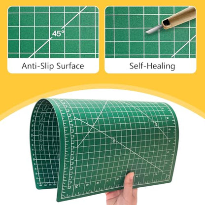2 Packs Self Healing Cutting Mat Bulk 12"x18" Rotary Cutting Sewing Mats A3