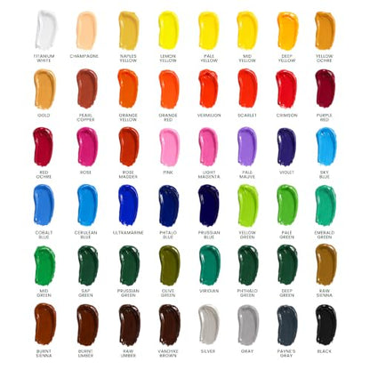 MyArtscape Heavy Body Acrylic Paint Set - 48 x 12ml Acrylic Paint