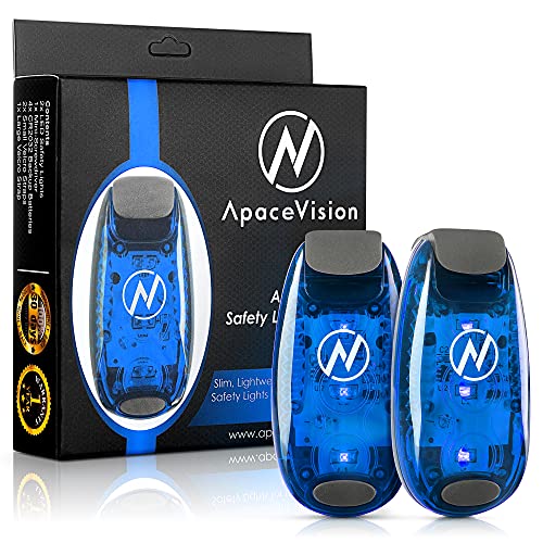 LED Safety Light (2 Pack) with Bonus Items – Clip On Strobe/Running Lights for Runners, Dogs, Bikes, Walking and More - color: Blue
