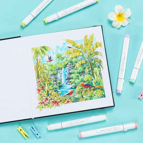Ohuhu 8.3"x8.3" Double-Sided Bleedproof Marker Pad Art Sketchbook 60 Sheets - size: 8.3" x 8.3"