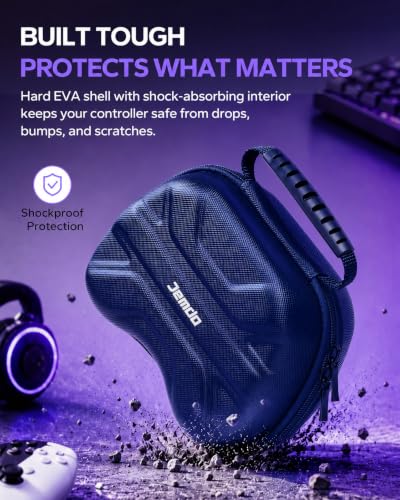 JEMDO Hard EVA Travel Controller Carrying Case for NS2 Pro, PS5/Xbox, Midnight Navy - color: Midnight Navy