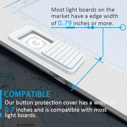 ILIVABLE Diamond Painting Light Pad Button Cover, Touch Protector Grey 2pk - color: Grey
