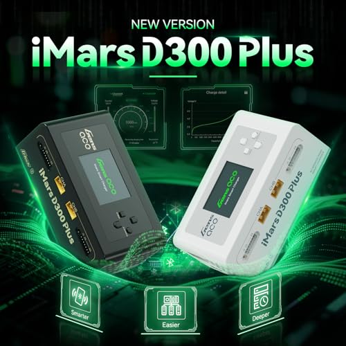 Gens ace Imars D300 Plus Blue-Tooth and G-Tech Series 16A AC 300W DC 700W Charger（Black）