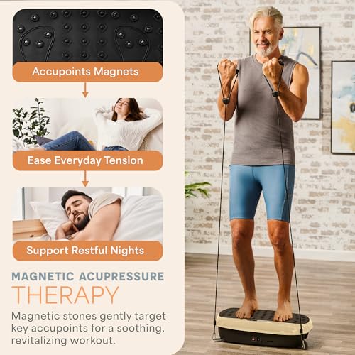 Lifepro HexaPlate Lite Compact Vibration Plate with Magnetic Acupoints - color: Light Gold