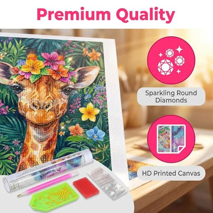 WUSARPLY Giraffe Diamond Painting Kits for Beginner Adults - color: YA008