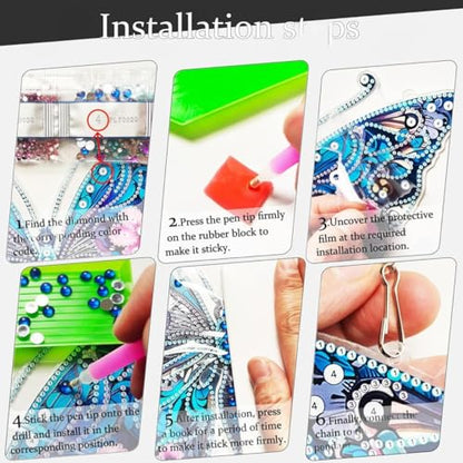 AIBOERL Diamond Art Kits for Adults,Halloween Acrylic Hanging Suncatcher - color: DP04428