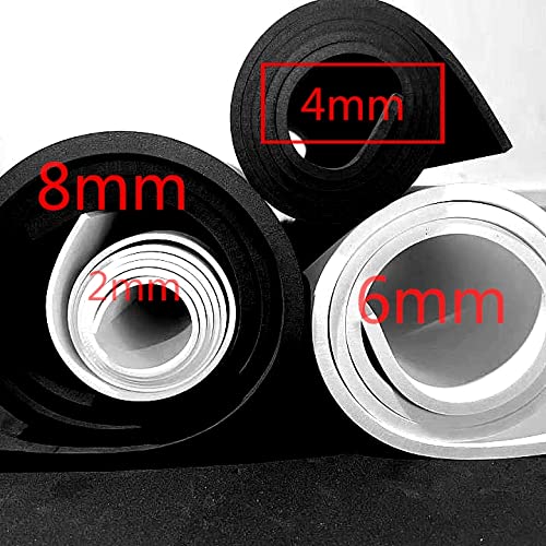 1 Piece 6mm Black EVA Foam Sheet, 14" x 39" Craft Foam Cosplay 80 kg/m³‌ - color: black, size: 6mm