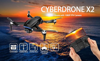 Adesso CyberDrone X2 Remote Controlled Drone with 1080P Camera