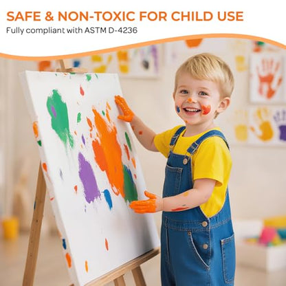 Nicpro 12 Colors Neon Washable Paint Set for Kid 2oz, Glow Under Blacklight - size: 2 Fl Oz (Pack of 12)