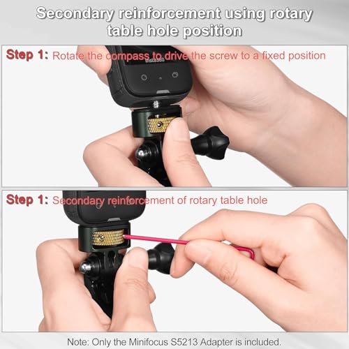 MINIFOCUS Gopro to 1/4" Adapter, Aluminum CNC Tripod Mount for Gopro Hero 13/12/11/10/9/8, Insta360 X5/X4/X3, DJI Osmo, AKASO and Other Standard 1/4" Accessories - size: 3-Prongs Interface