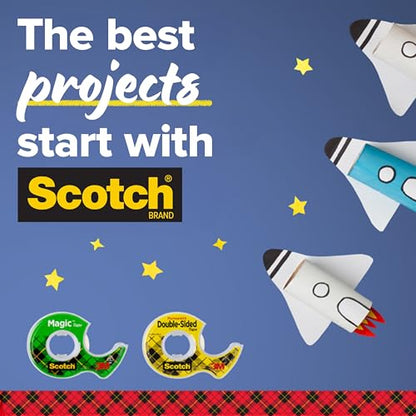 Scotch Double Sided Tape with Tape Dispenser, 0.5 in. x 250 in., 1 Roll