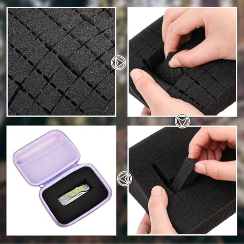 Relaxweex Hard Case with Foam, 11 X 7.8 X 4.3 Inch, Purple - color: Purple, size: 11 x 7.8 x 4.3 Inch