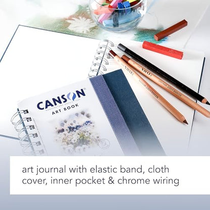 Canson Mi-Teintes Pastel Paper Art Book, White, 5.8x8.3 in - style: Spiral