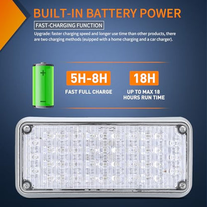Nilight 2PCS 42LED Green Magnetic Strobe Lights Surface Mount Waterproof - color: 42LED Green