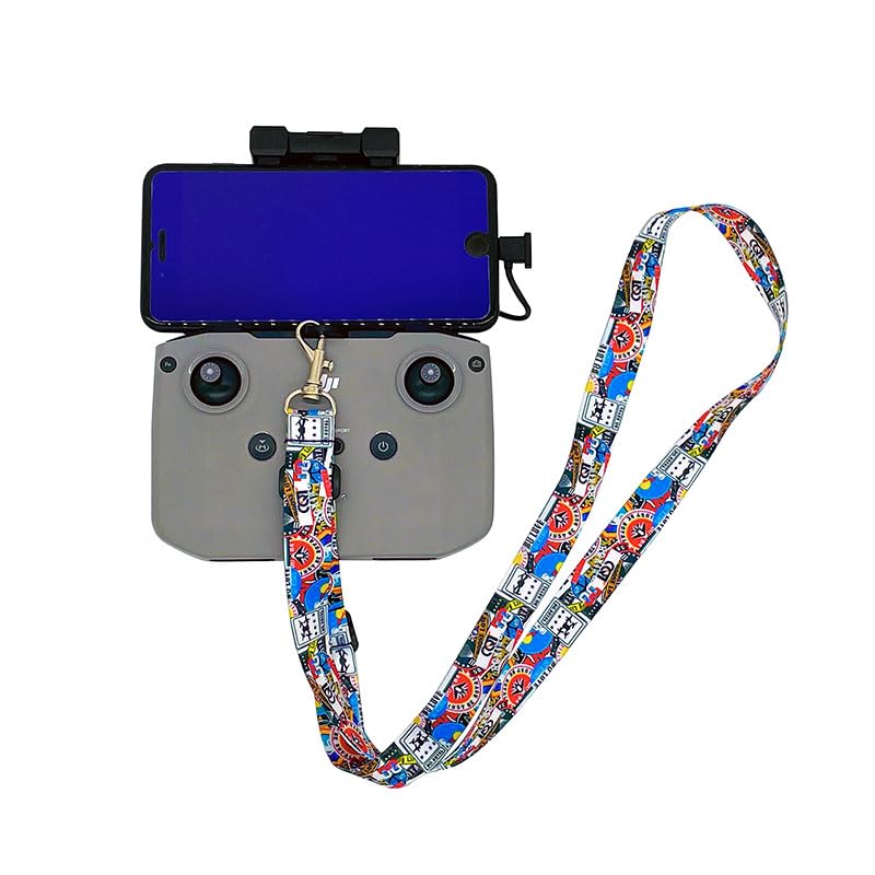 Skin-Friendly Lanyard Adjustable Neck Strap with Clip/Mount for DJI Mavic Air 2S/2/Mini 2 Remote Control