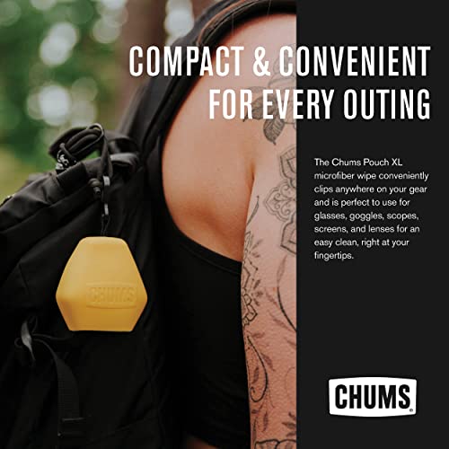 Chums XL Microfiber Lens Cloth Pouch, Portable Cleaner (Black) - color: Black, size: Pouch XL