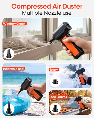 250000RPM Electric Air Duster for Keyboard: One Blow Clears Dust and Crumbs