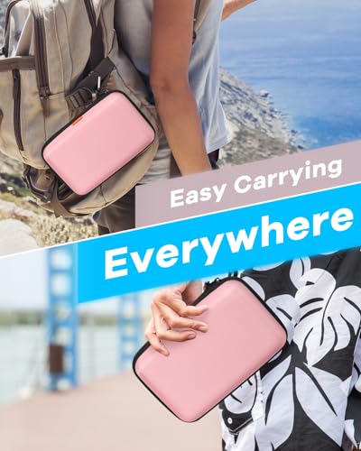 Gentle-Pink Hard Shell Carrying Case for External Hard Drive - color: Gentle-Pink