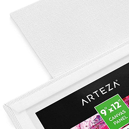 ARTEZA Gouache Colors and Canvases Bundle, Painting Art Supplies for Artist, Hobby Painters & Beginners