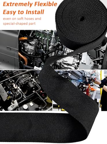 10 FT 1.4 inch 2:1 Heat Shrinkable Braided Sleeving Heat Shrink Sleeve Abrasion Protection Flexibility Wiring Harness Cable Sheath - size: 35mm-1.4"