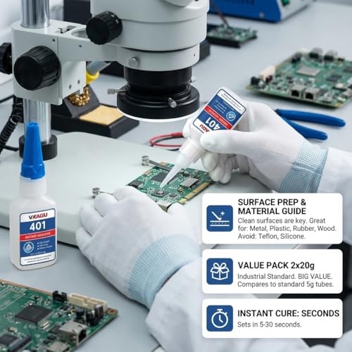 401 & 406 Instant Adhesive Super Glue 20g All-Purpose Universal Suitable for Plastic Wood Metal Rubber Leather 2 Pack - size: 401 & 406, style: 2 Pack