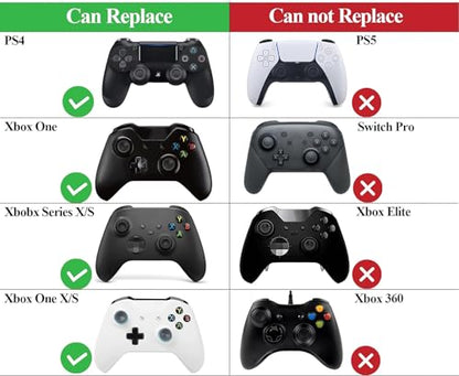 TOMSIN® Replacement Thumbsticks for Xbox One/ PS4 Controllers, Joysticks Repair Kit for Xbox One S (4 Pcs) - size: 4 Pcs
