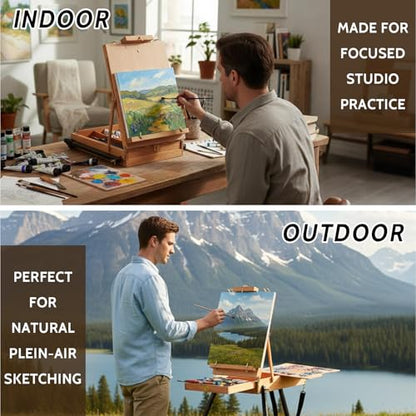 Falling in Art Light Weight French Style Field and Sketchbox Easel - style: French