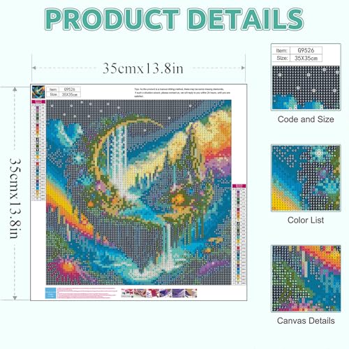 Landscape Diamond Painting Kits for Adults - Waterfall Diamond Art Kits - color: G9526