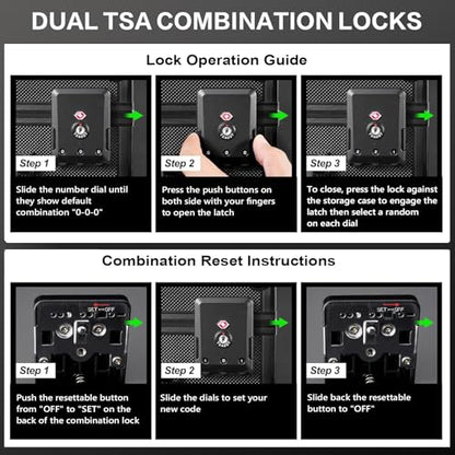 Graded Card Storage Box, TSA Lock 3-Row Travel Case for PSA - size: medium