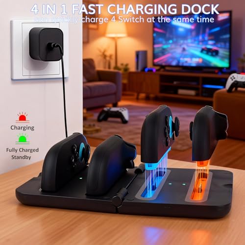 23 in 1 Accessories Family Bundle Game Kit for Nintendo Switch 2 - color: Switch 2 Kit-Orange Blue