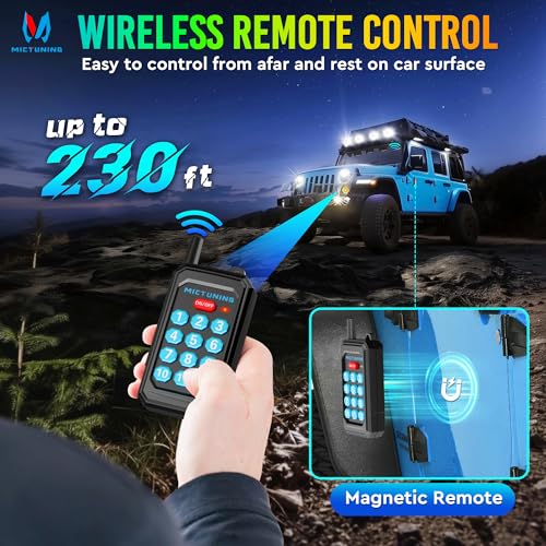 MICTUNING P1Y RGB 12 Gang Switch Panel Remote Control Range Up to 230FT - size: RGB 12 Gang(Remote Control)