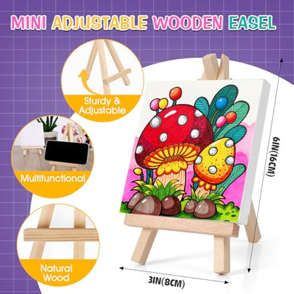 ESRICH 30 Set Canvas Painting Kit, Mini Acrylic Paint Set - size: 30 set 4 x 4 inches