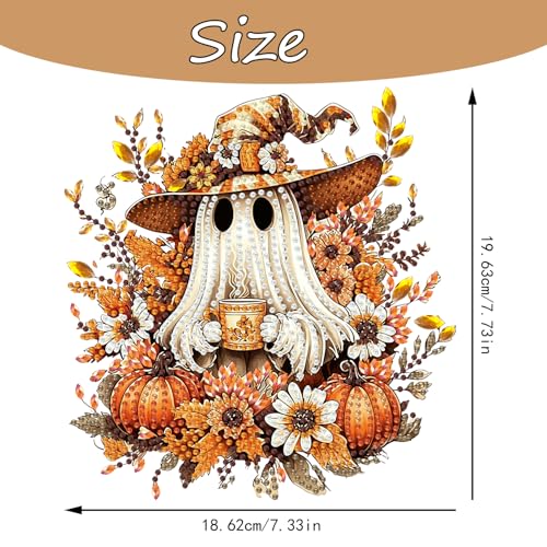 AIBOERL Diamond Art Kits for Adults, Halloween Acrylic Hanging Suncatcher - color: DP04033