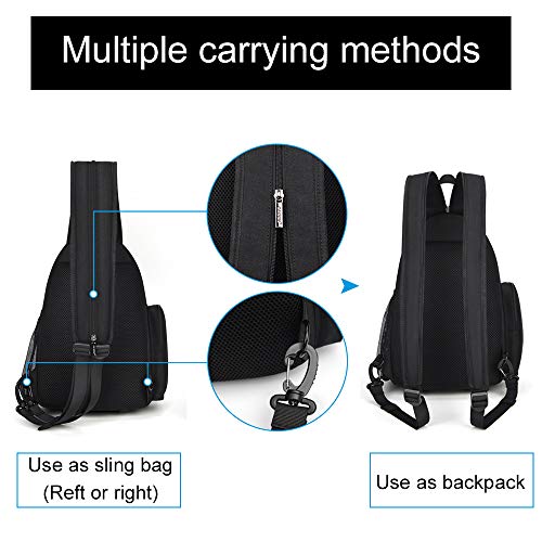 CADeN Camera Bag Sling Backpack, Camera Case Backpack with Tripod Holder for DSLR/SLR Mirrorless Cameras (Canon Nikon Sony Pentax) Black