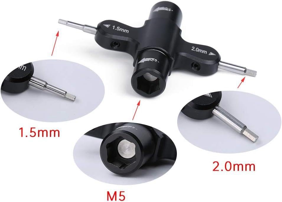 CNC Aluminum Quick Release Socket Wrench Multi-Purpose Prop Tool for FPV Drone RC Plane Airplane DIY Toys