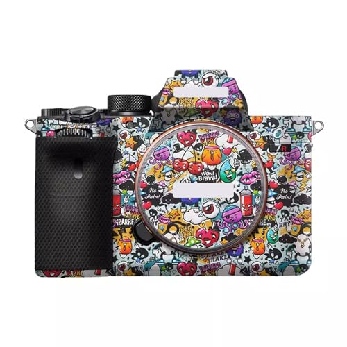 Camera Skin for Sony A7RIV A7R IV Anti-Scratch Vinyl Wrap Cartoon Film Body Protector Coat Photography Accessories Sticker(Graffiti White) - color: Graffiti White
