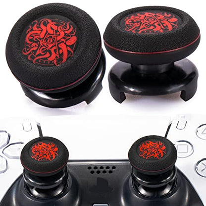FPS Thumbstick Extender & Printing Rubber Silicone Grip Cover 2 Sets for PS5 & PS4 Controller (Great Old Ones) - color: 16