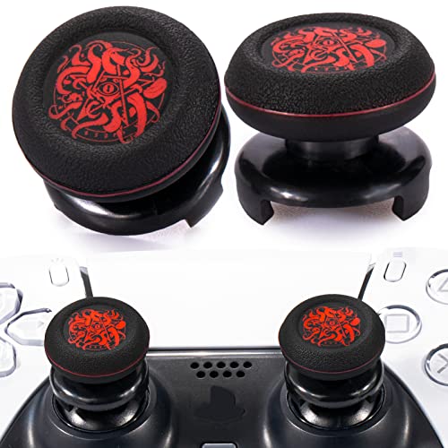FPS Thumbstick Extender & Printing Rubber Silicone Grip Cover 2 Sets for PS5 & PS4 Controller (Great Old Ones) - color: 16