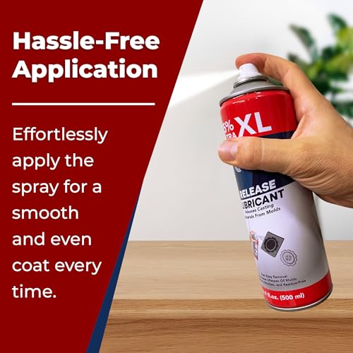 Silicone Mold Release Spray (Silicone-Based) (16.9 floz/500ml) - Resin & Epoxy Release Agent for Smooth Mold Removal with Ease, Universal Use on Almost All Molds - size: 1 Pack