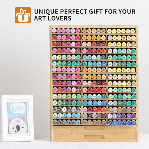 AUTOARK Bamboo Marker Organizer for 225 Markers,AHK-063 - size: 225 Markers