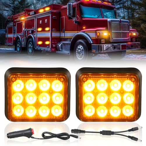 Nilight 12LED Magnetic Wireless Trailer Lights 2PCS Amber and White - color: 12LED Amber